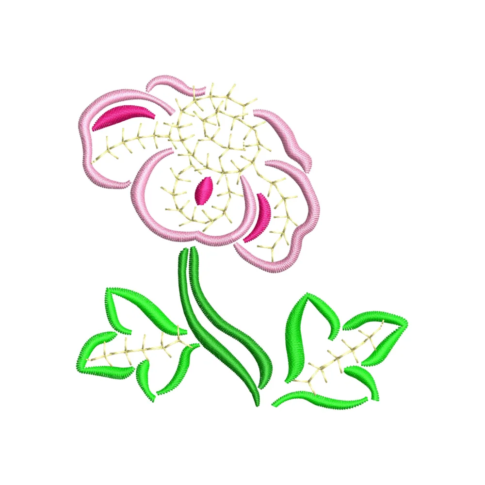 Manual Sequin Flower Embroidery Design