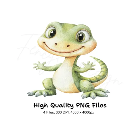 Adorable Lizard Clipart Bundle