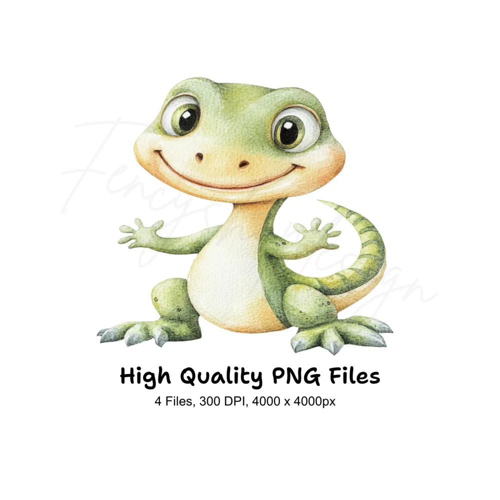 Adorable Lizard Clipart Bundle