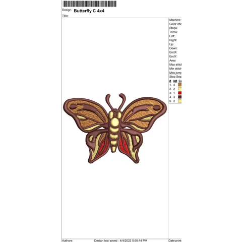 Butterfly Embroidery Design