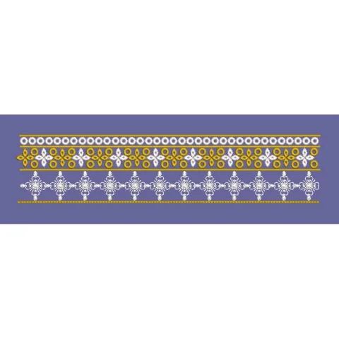 Geometric Diamond Lace Border Embroidery Design
