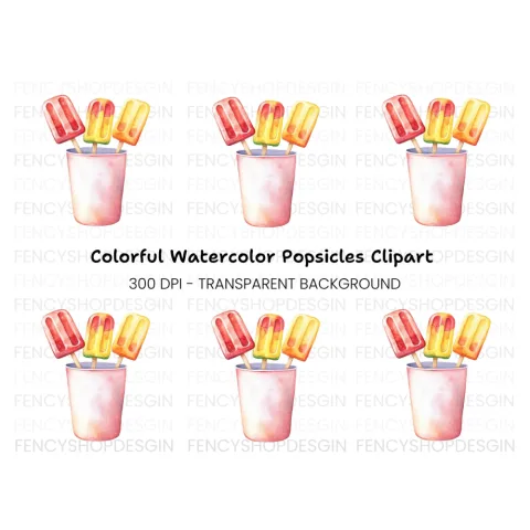 Refreshing Popsicles Clipart Bundle