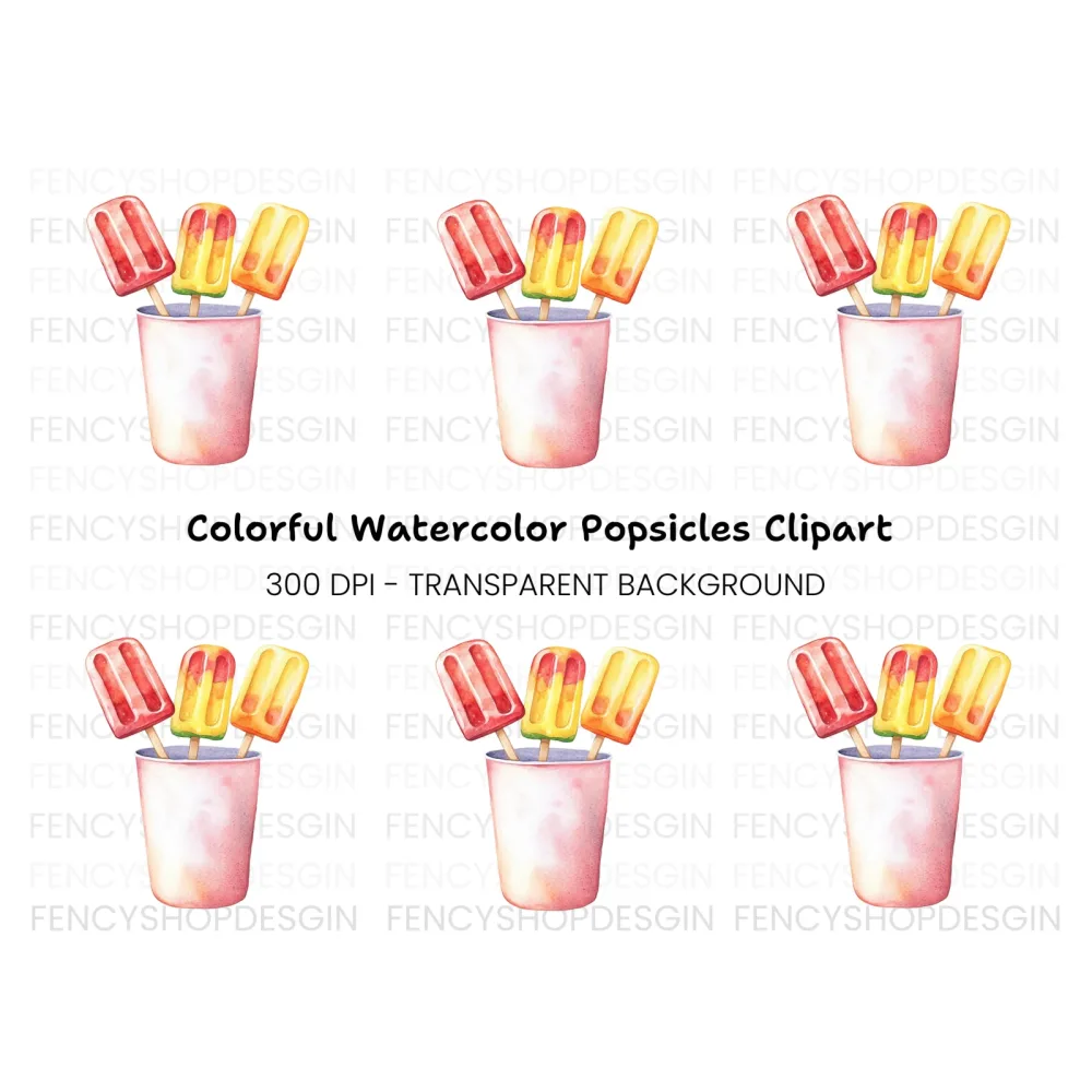 Refreshing Popsicles Clipart Bundle