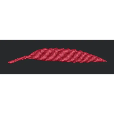 Red Jagged Leaf Embroidery Design