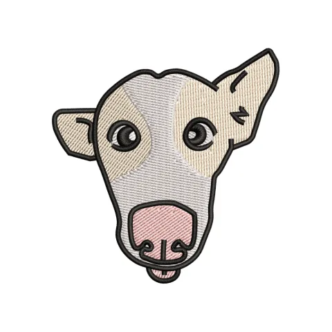 Inocent Dog Head Embroidery Design