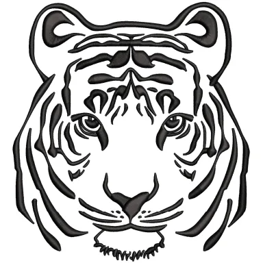 Tiger Embroidery Design