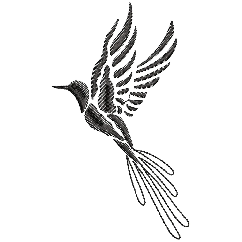 Bird Flying Embroidery Design