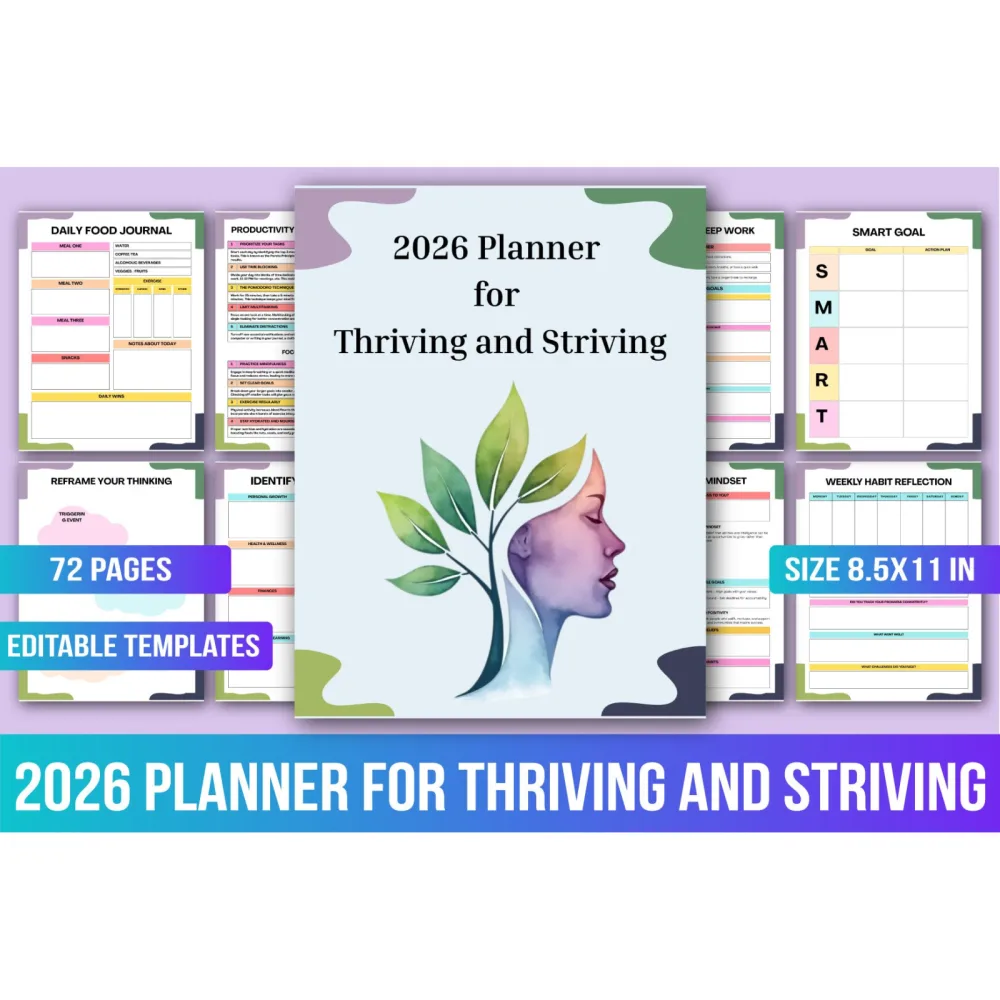 Thriving and Striving Planner for Success