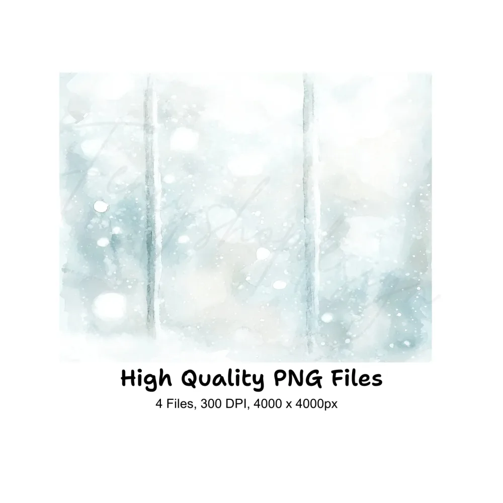 Abstract Winter Textures Clipart Bundle