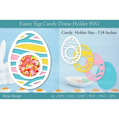 Easter Candy Dome Holder SVG Bundle