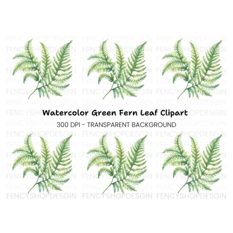 Fern Leaf Clipart Bundle