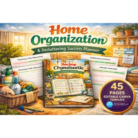 Home Organization Decluttering Success Planner