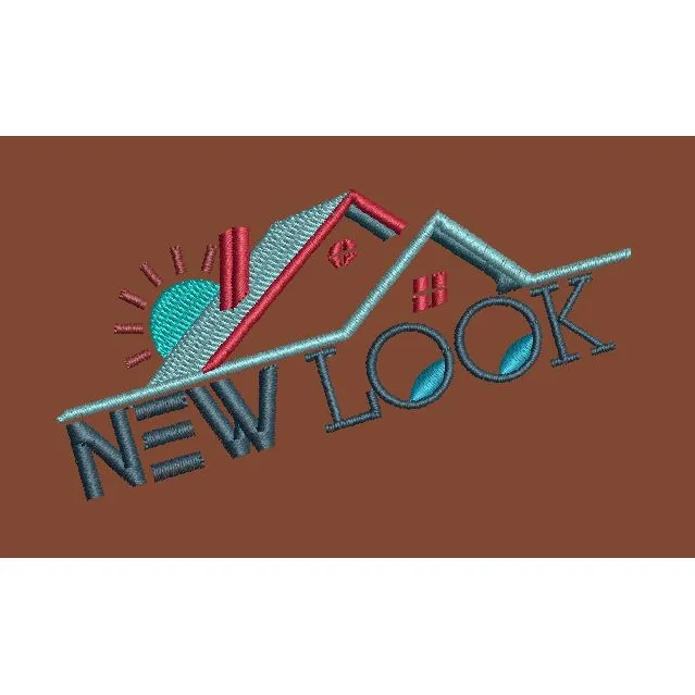 Sunrise Residential Architecture Emblem Embroidery Design