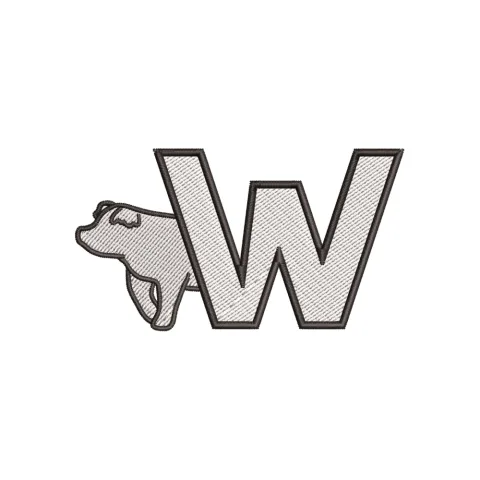 West Pig Embroidery Design