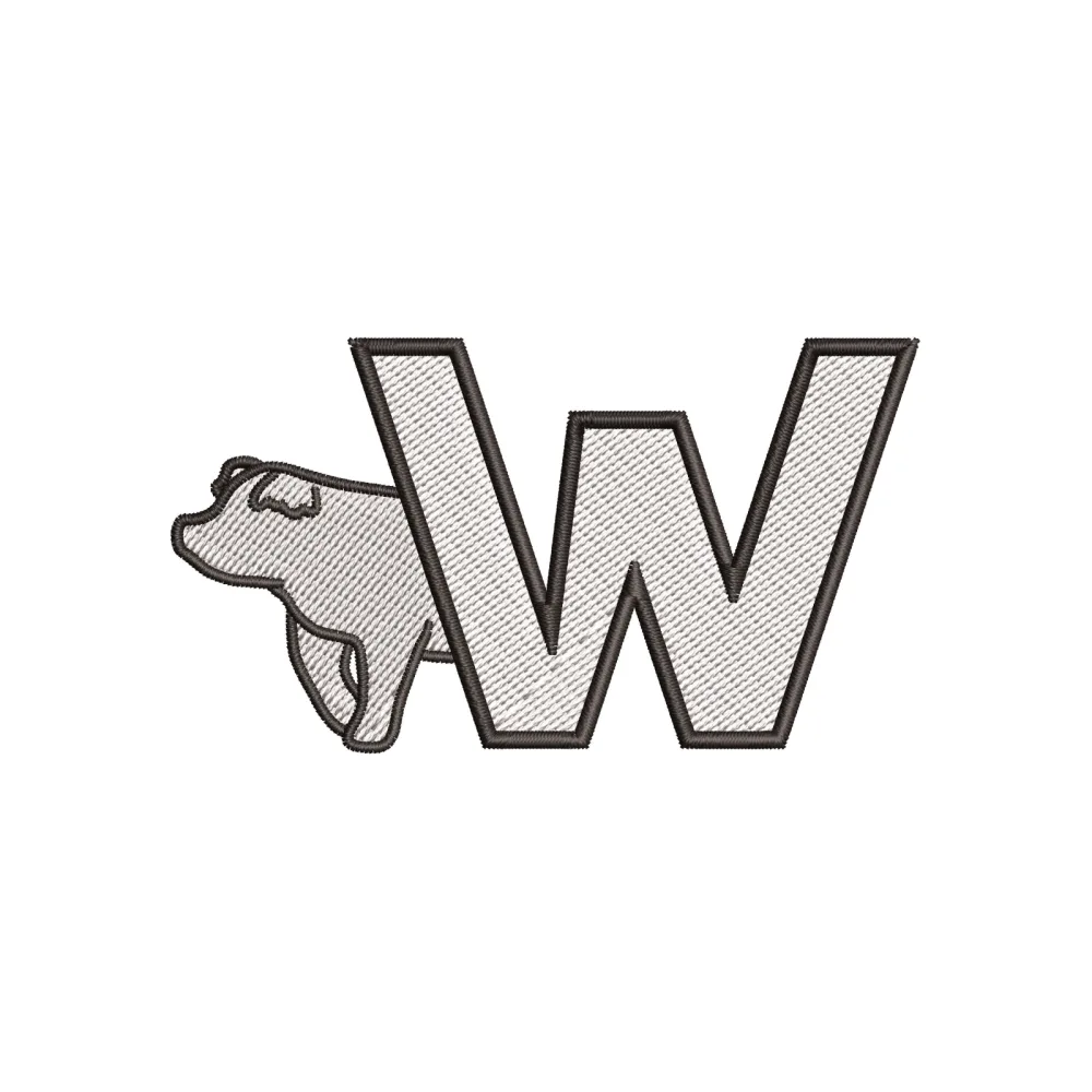 West Pig Embroidery Design