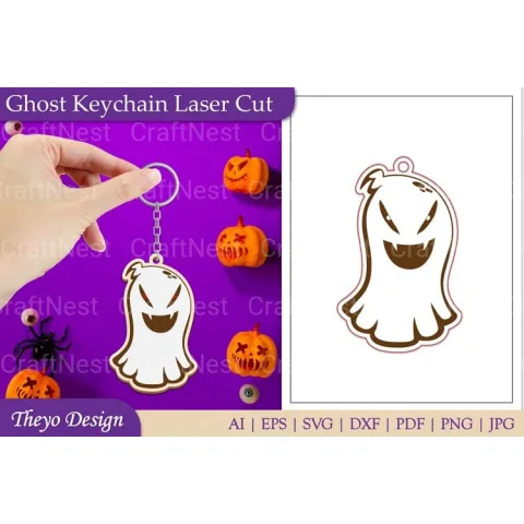 Ghost Keychain SVG Bundle