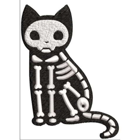 Black Cat Embroidery Design