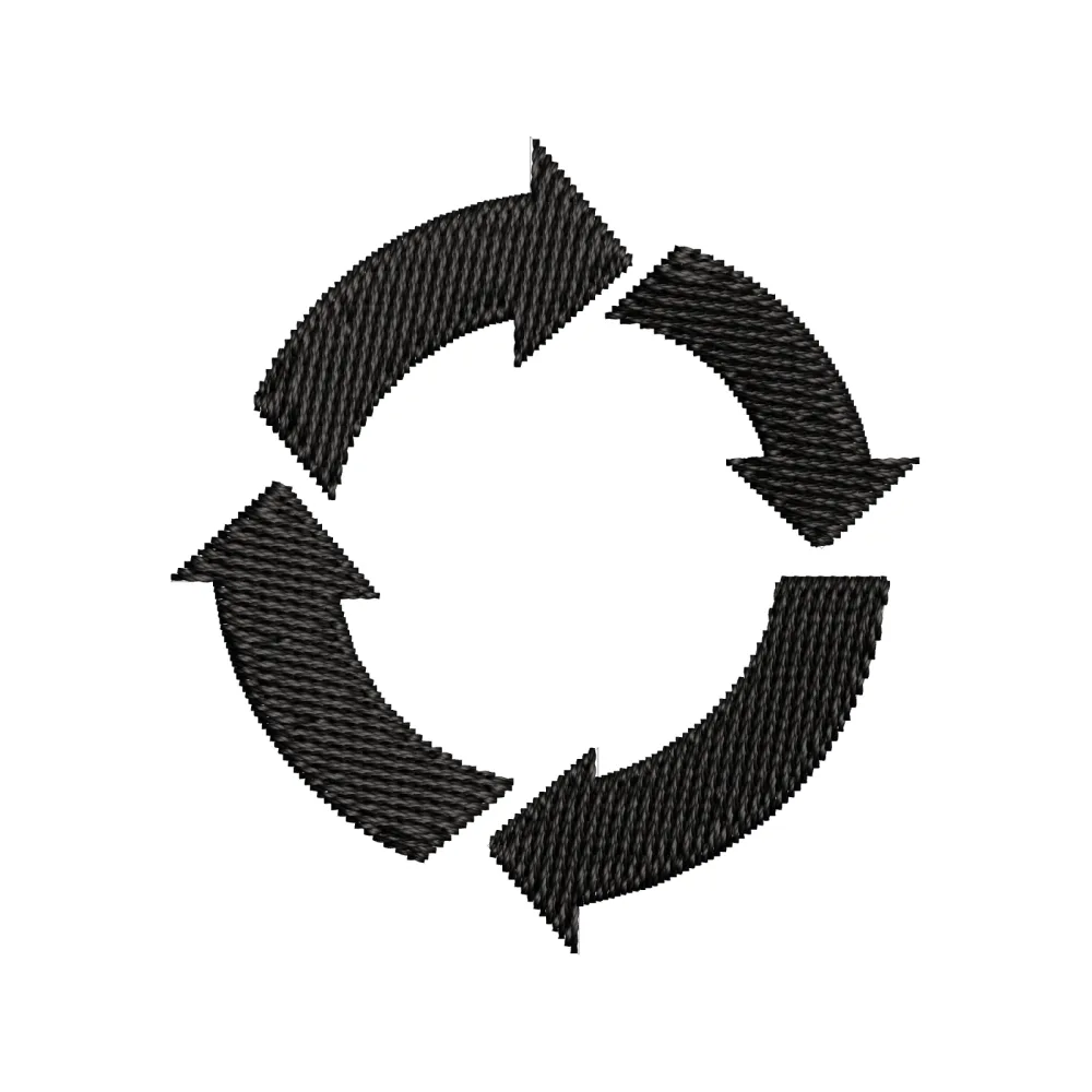 Re Cycle Embroidery Design