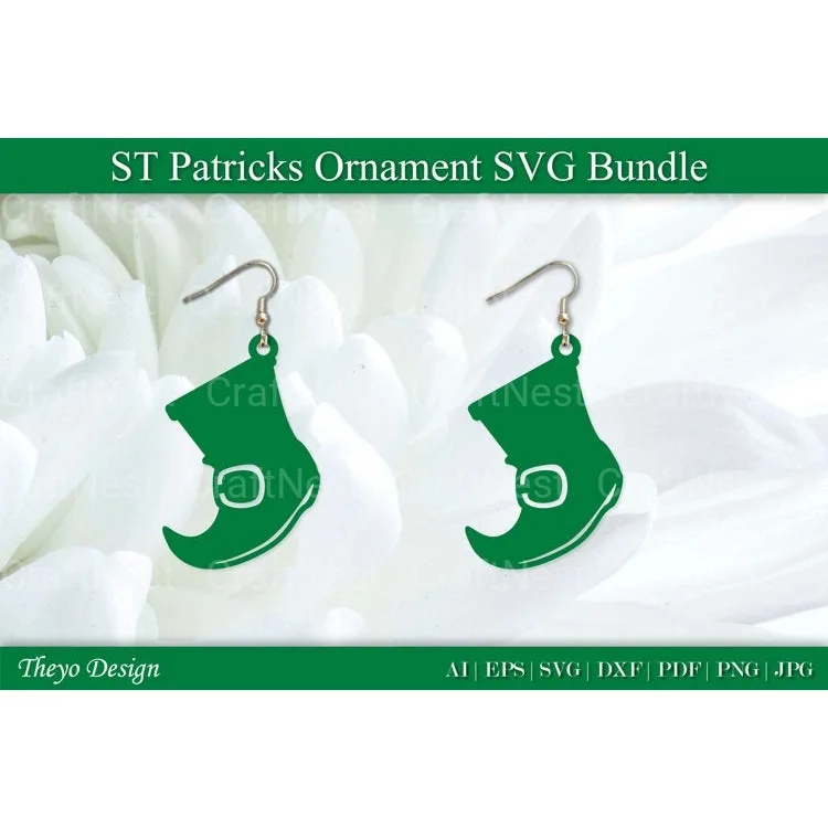 St Patrick's Day Earrings SVG Bundle