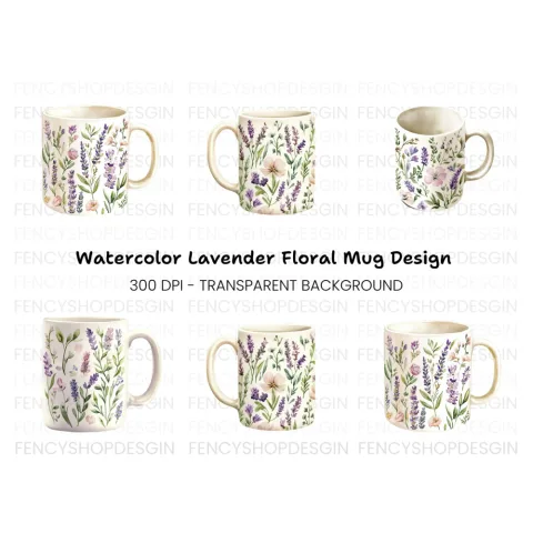 Lavender Field Clipart Bundle