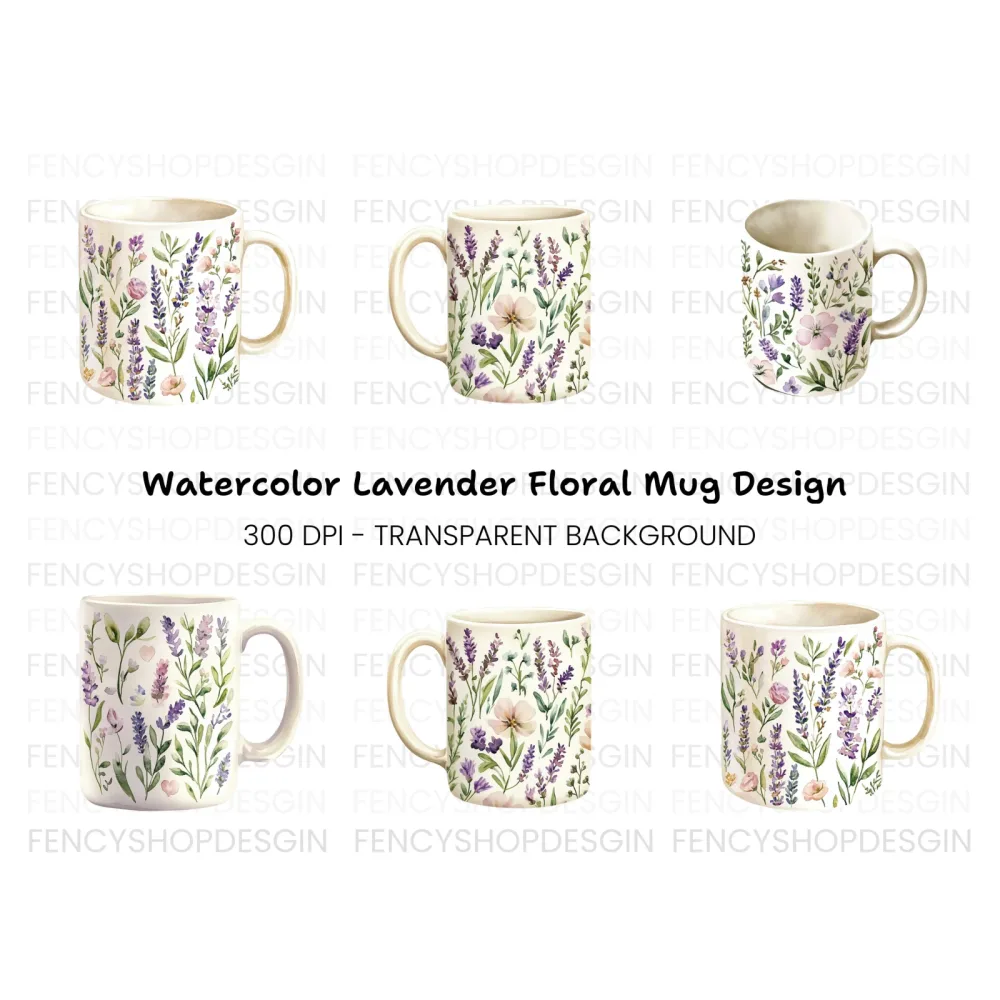 Lavender Field Clipart Bundle