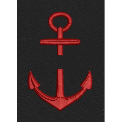 Anchor Split Red Embroidery Design