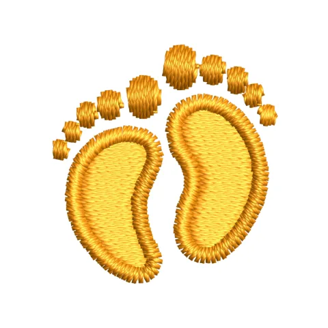 Feet Embroidery Design
