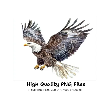 Majestic Bald Eagle Clipart Bundle