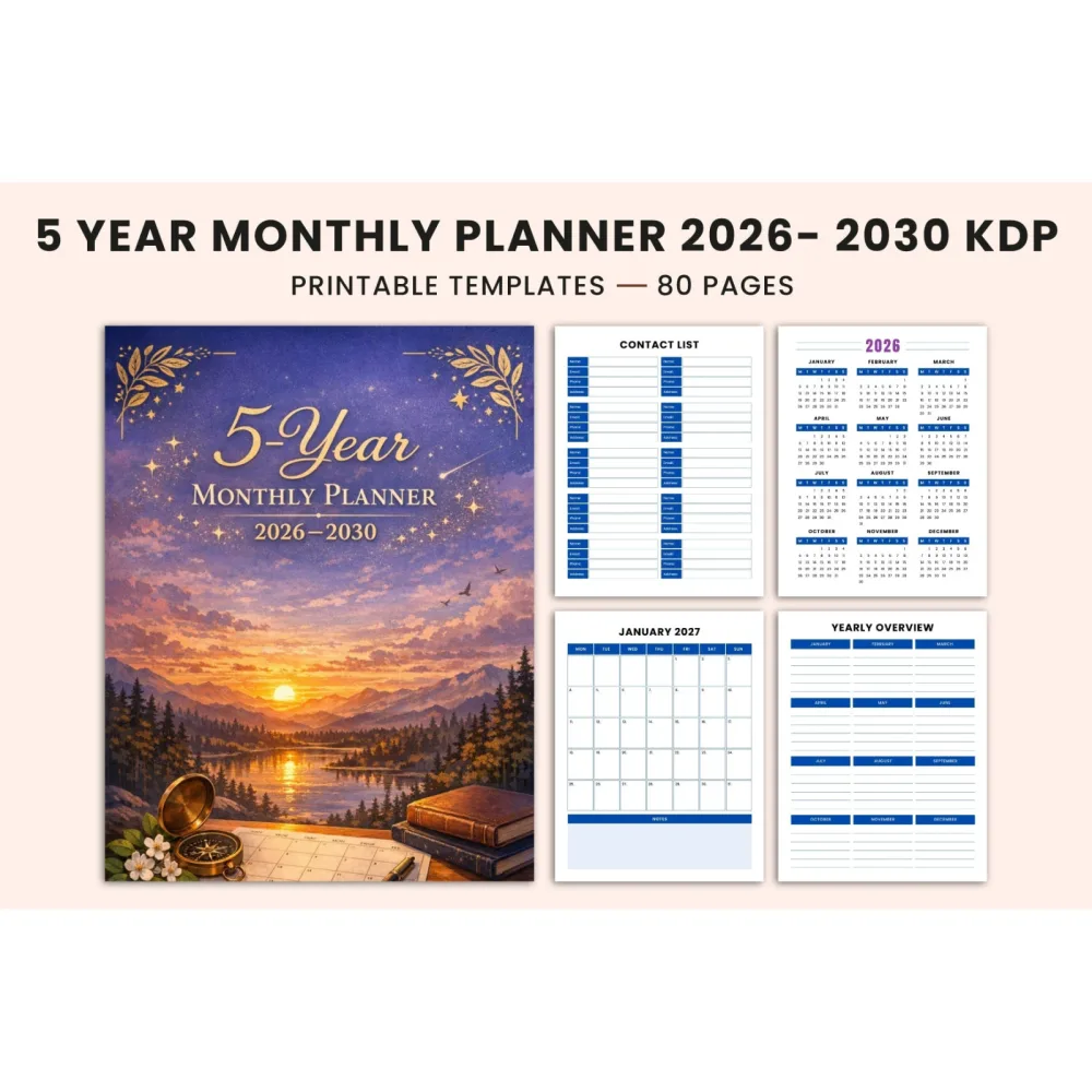 Yearly Monthly Planner