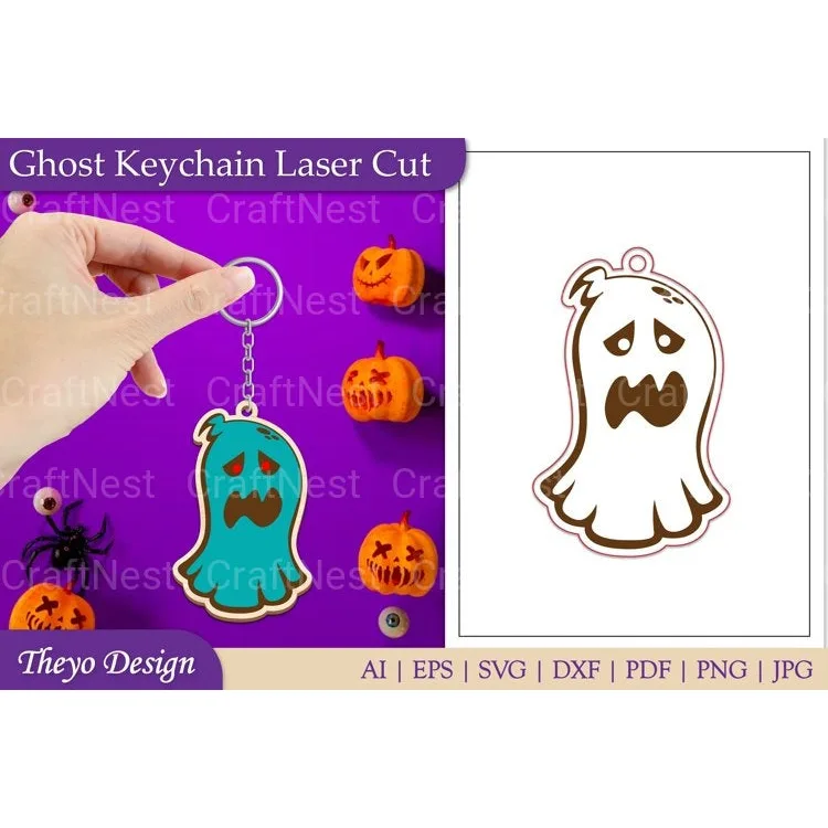Ghost Keychain SVG Bundle