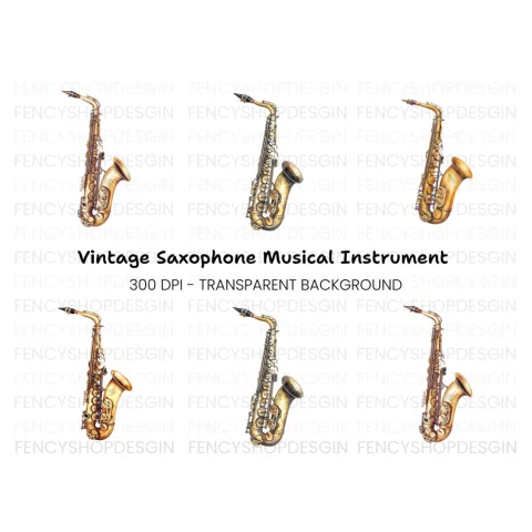 Saxophone Clipart Bundle
