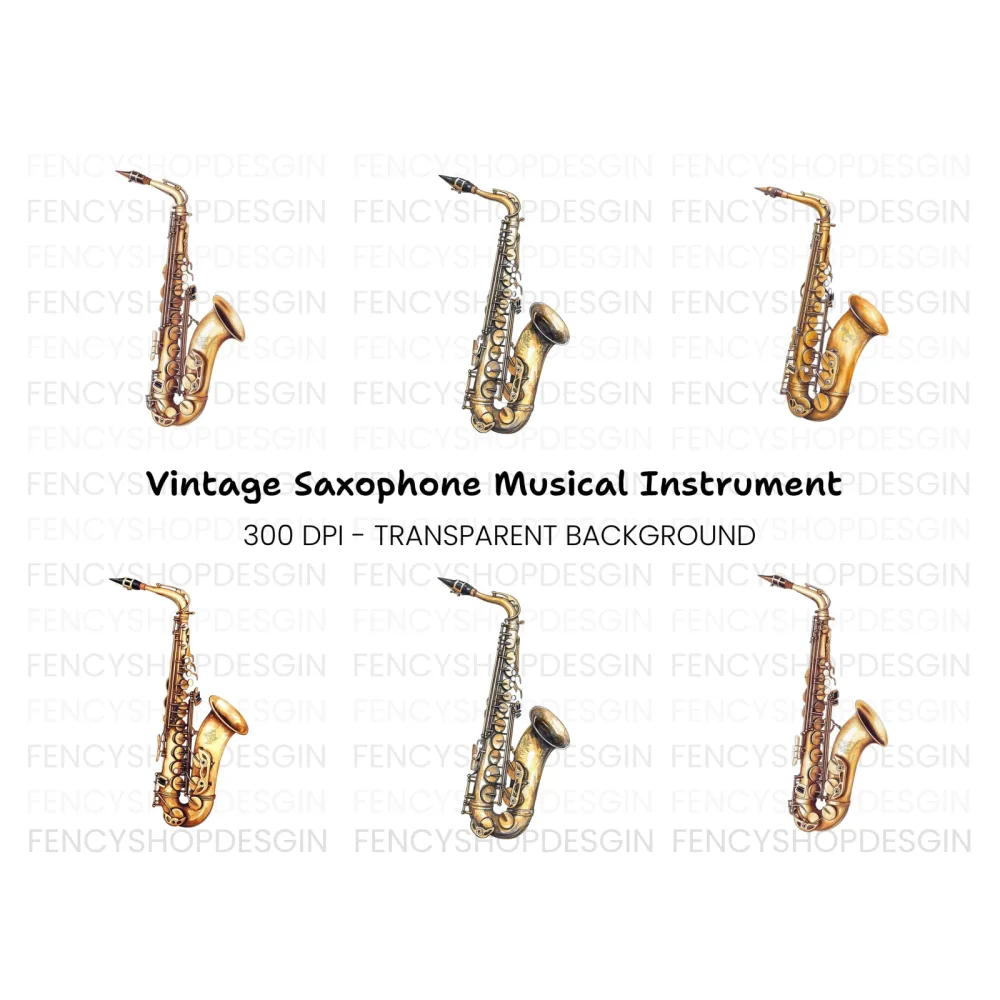 Saxophone Clipart Bundle