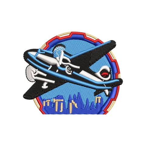 Plane Pilot Embroidery Design