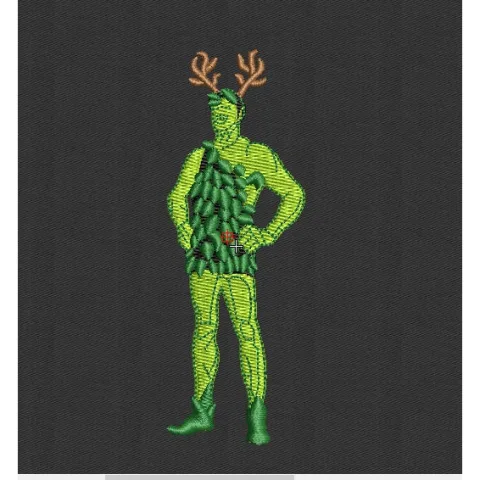 Green Embroidery Design