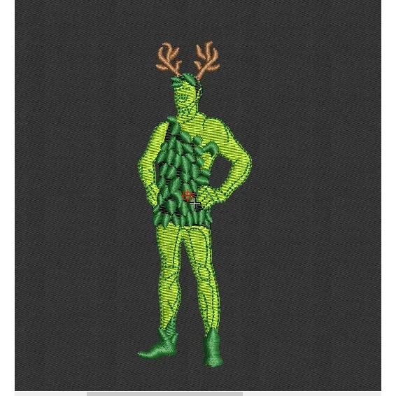 Green Embroidery Design