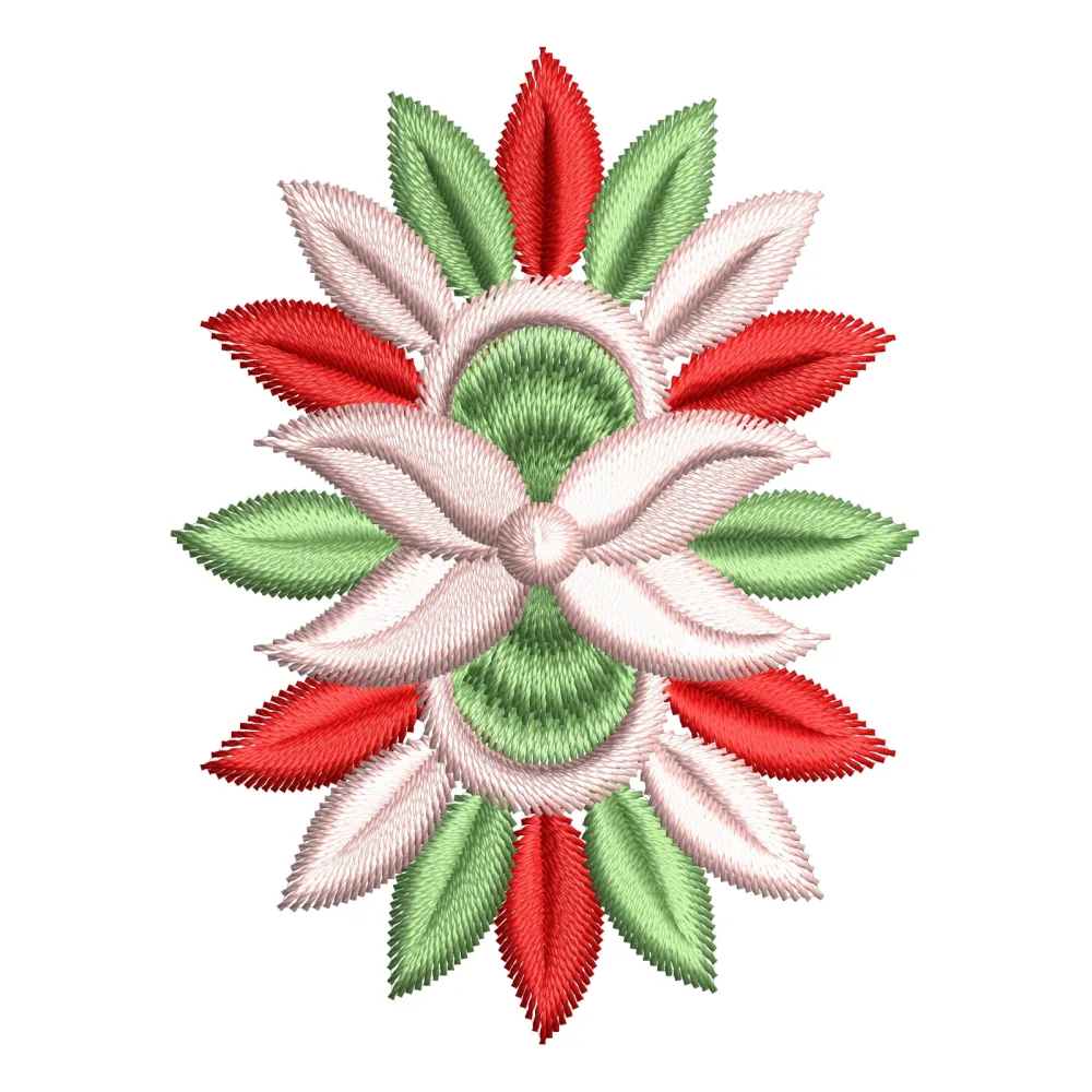 Art Multi Leaf Embroidery Design