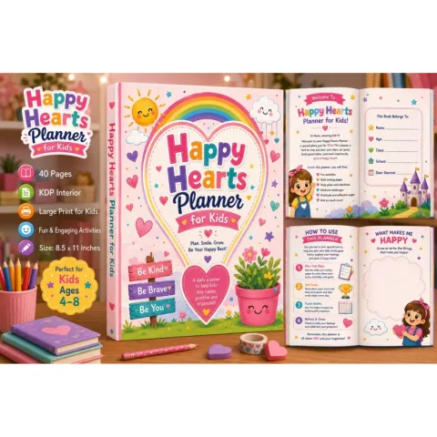 Happy Hearts For Kids Planner