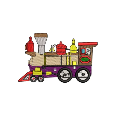 Train Embroidery Design