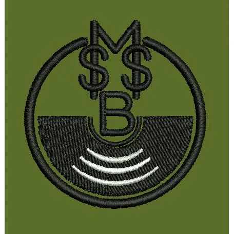 Circular Monogram Audio Emblem Embroidery Design