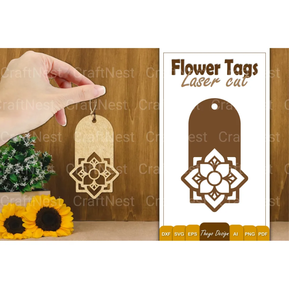 Flower Tags SVG Bundle