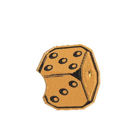 Singal Dice Embroidery Design