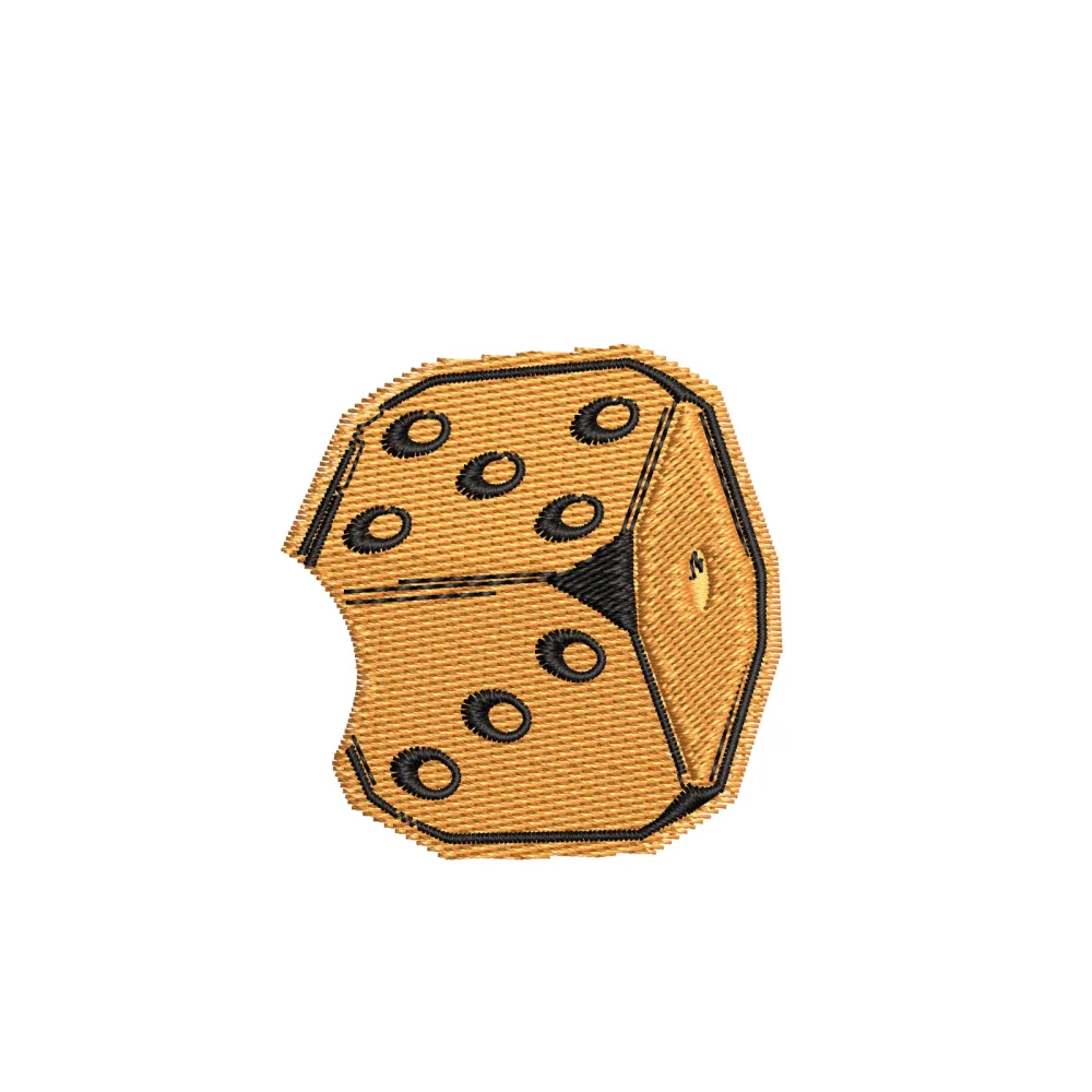 Singal Dice Embroidery Design