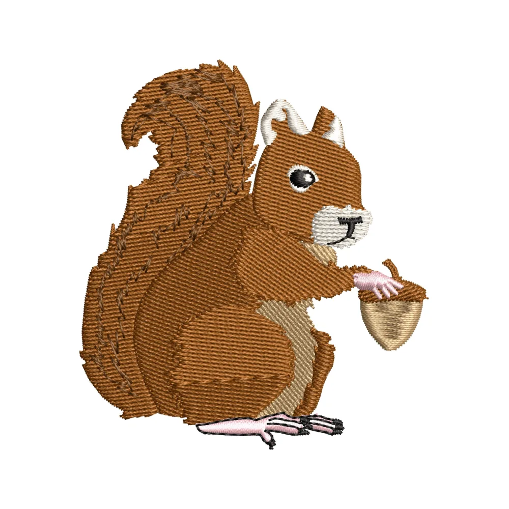 Squirrel Embroidery Design