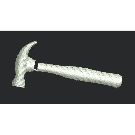 Claw Hammer Silhouette Embroidery Design