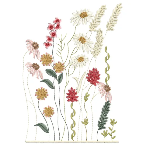 Flower Boshe Embroidery Design
