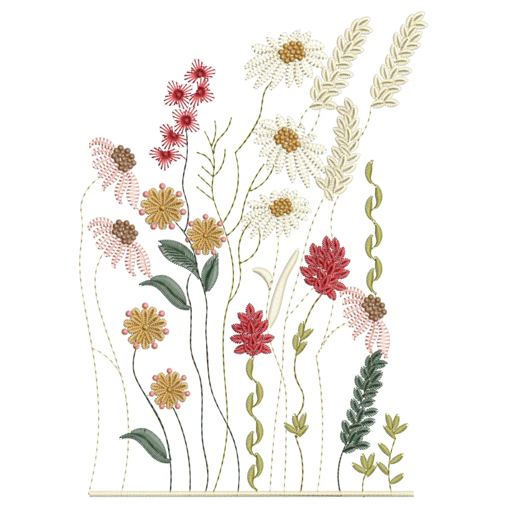 Flower Boshe Embroidery Design