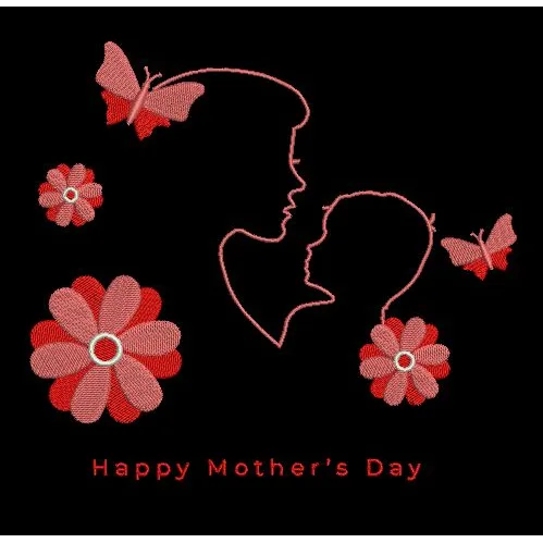 Mothers Day Embroidery Design