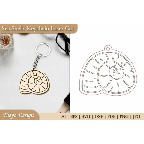 Sea Shells Keychain SVG Bundle