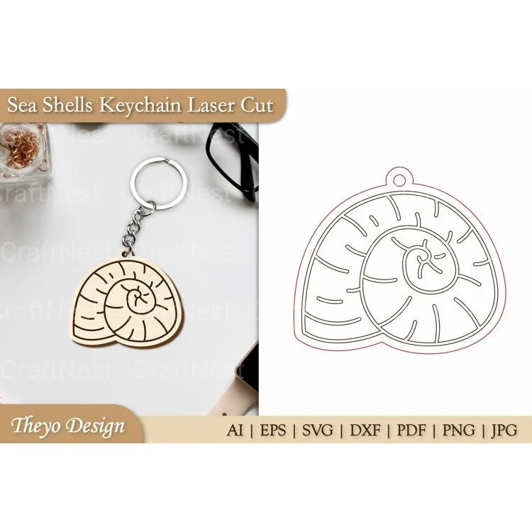Sea Shells Keychain SVG Bundle