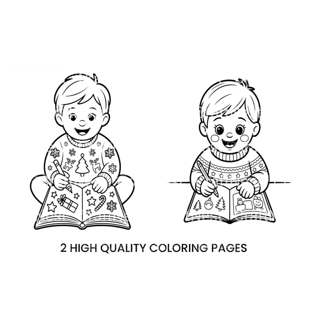 Festive Christmas SweaterPlanner Coloring Books